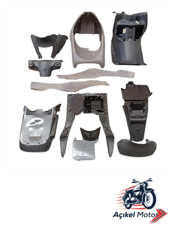 SPACY 110 KAPORTA SETİ BEYAZ BOYASIZ PARÇALAR (MARŞ KOYU GRİ) CTVR #Ç36215